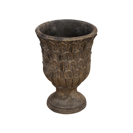 Gardencontrol Round Cement Pot with Lotus Leaf Design GA2546502